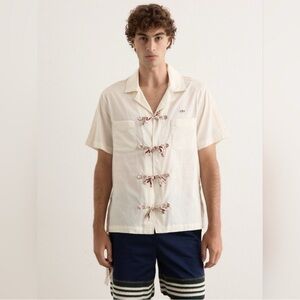 Men's Cream Casual Button Down Shirt